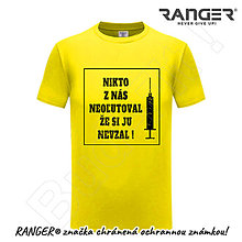 Topy, tričká, tielka - Tričko RANGER® - VAKCÍNA - A (Žltá) - 15899874_