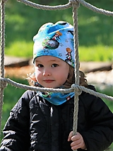 Detské čiapky - „ Malý princ “ úpletová čiapka, nákrčník albo set - 15900985_