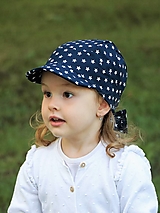 Detské čiapky - Letný detský šilt hviezdy navy - 15903148_