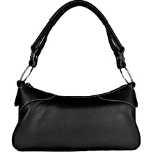 Kabelky - Kožená kabelka na rameno v čiernej farbe - 15901332_