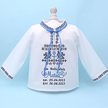 Detské oblečenie - Košieľka na krst Čičmany (expres košieľka + SBD) - 15900822_