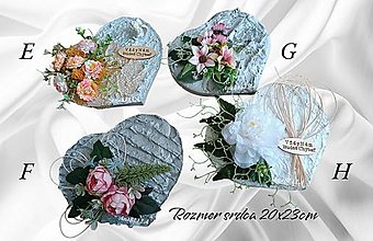 Dekorácie - Srdce z lásky na hrob  (H biely kvet) - 15903071_