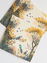 Papier - Pohľadnica " jesenný spev" - 15902948_