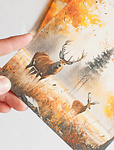 Papier - Pohľadnica " jesenný pozdrav z lesa" - 15902949_
