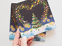 Papier - Pohľadnica "v srdci Vianoc" - 15903097_