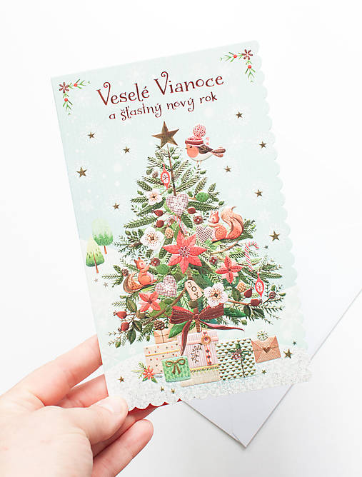 Papier - Veselé Vianoce / stromček - Telegram - 15901390_
