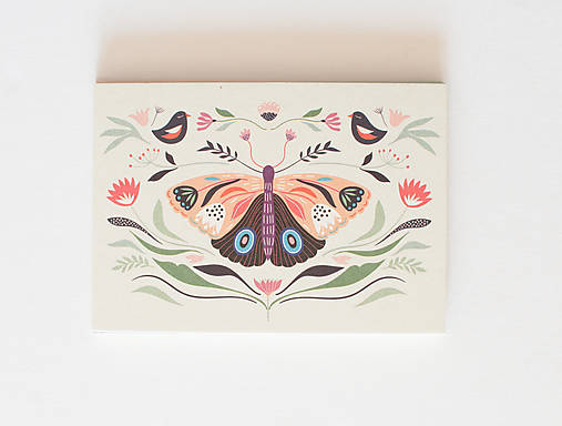 Papiernictvo - Pohľadnica "rozkvitni na krídlach motýlích" - 15901597_