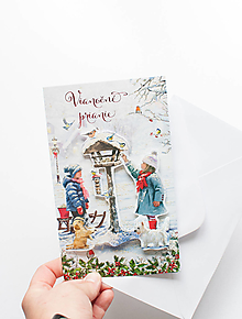 Papier - Vianočné prianie/ vtáčiky 3D  - Telegram - 15901458_