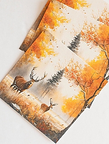 Papier - Pohľadnica " jesenný pozdrav z lesa" - 15902950_