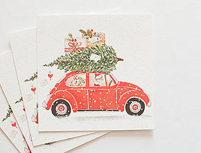 Papier - Pohľadnica " na ceste Vianoc!" - 15903004_