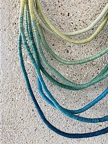 Náhrdelníky - Lanový náhrdelník “Zeleno-modrý” - 15901283_