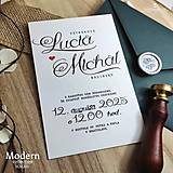 Papiernictvo - Moderné svadobné oznámenie - H20201 - 15901678_