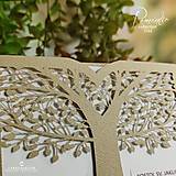 Papiernictvo - Luxusné svadobné oznámenie "strom lásky" 17144 - 15902886_