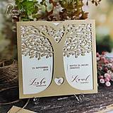 Papiernictvo - Luxusné svadobné oznámenie "strom lásky" 17144 - 15902887_