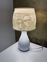 Personalizovaná lampa litofán - 3D fotografia (Typ 2 - hruškovitý podstavec)