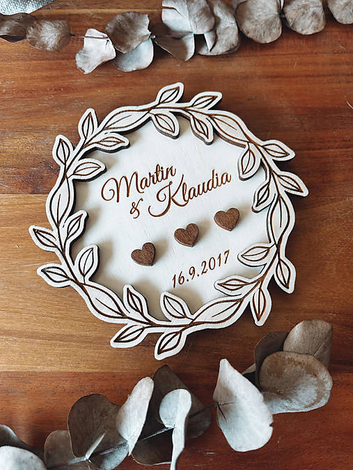 Prstene - Tanierik na obrúčky venček 6 - 15904642_