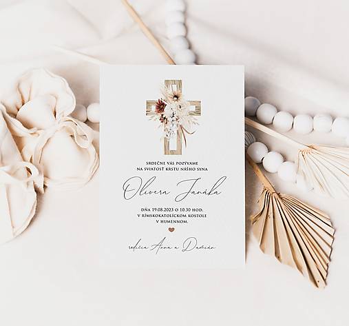 Papiernictvo - Pozvánka na krst Elegant 2 - 15906578_