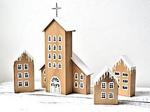 Zimná dekorácia-Dedinka v zime