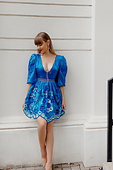 Šaty - Krátke modré šaty Sága krásy - 15905040_