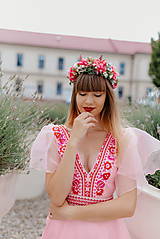 Šaty - Ružové madeirové šaty Sága krásy - 15905052_