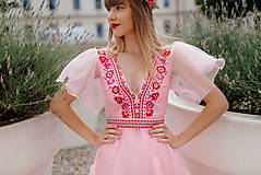 Šaty - Ružové madeirové šaty Sága krásy - 15905053_