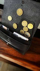 Peňaženky - No. 014 Minimal² kožená peňaženka na hotovosť, karty a mince - 15904752_