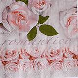 Papier - Romantico - ružové ruže - 15906234_