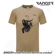 Topy, tričká, tielka - Tričko RANGER® - MOTORKÁR (Béžová) - 15904922_
