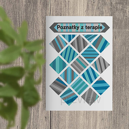 Papiernictvo - Poznatky z terapie (Šachovnica pestrá - geometria gentle) (pásiky) - 15905641_