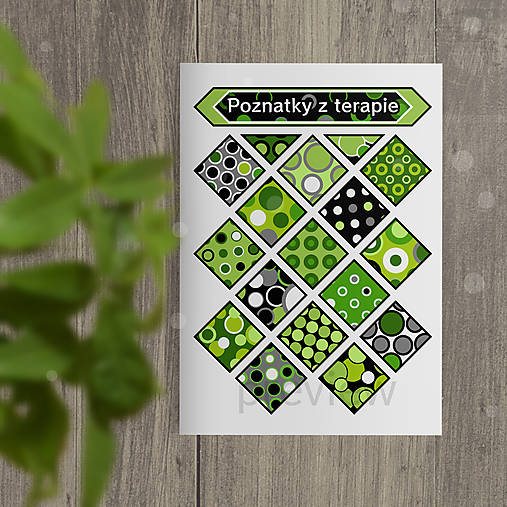 Papiernictvo - Poznatky z terapie (Šachovnica pestrá - geometria almost free) (kruhy) - 15905671_