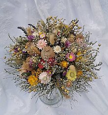 Dekorácie - Kytica zo sušených kvetov - 15906851_