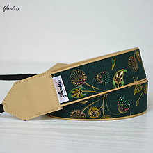 Iné doplnky - Popruh na fotoaparát - Lístky/zelená - 15907878_