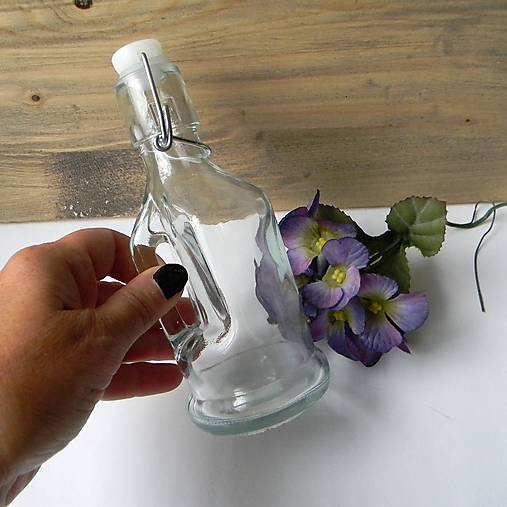 Polotovary - Fľaštička s klip uzáverom 220ml - 15906907_