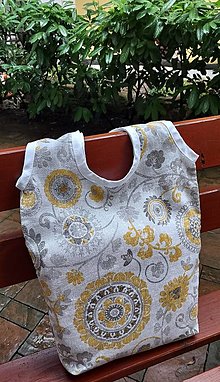 Veľké tašky - Nákupná taška (Žlté mandaly) - 15910545_