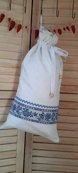 Úžitkový textil - Ľanové dvojvrstvové vrecko na veľký chlieb_ nesmrteľný cibuliak_50x26cm - 15910023_