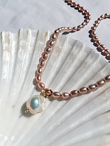 Náhrdelníky - Harbor - náhrdelník zo sladkovodných perál - 15910118_