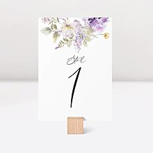 Papiernictvo - Číslovanie stolov Purple blossom - 15911850_