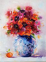 Obrazy - Obraz "Kytica kvetov" - olejomaľba 30x40cm - 15911788_