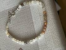 Náramky - Moonstone Delicate Bracelet / Jemný náramok mesačný kameň mix, AG925 A101 - 15913789_