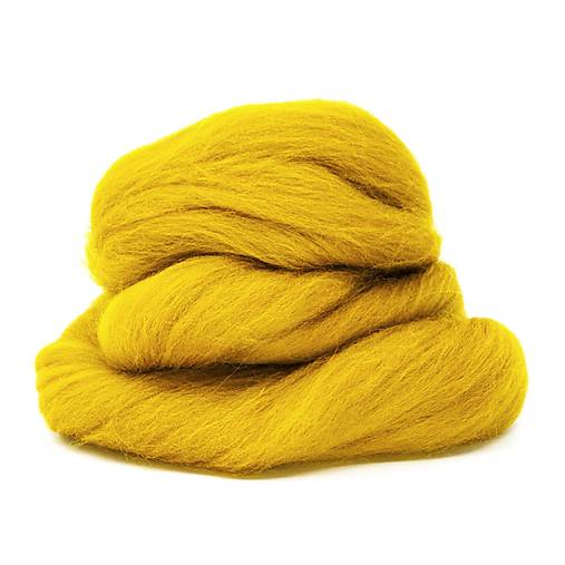 Textil - Vlna na plstenie, 100% merino, 20g (horčicová-okrová 35) - 15913609_