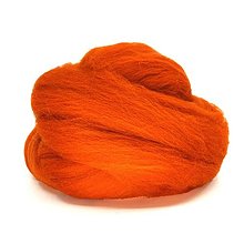 Textil - Vlna na plstenie, 100% merino, 20g (oranžová tmavá 39) - 15913691_