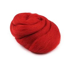 Textil - Vlna na plstenie, 100% merino, 20g (červená tmavá 49) - 15913780_