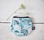Peňaženky - Peňaženka - záhradka v modrej - 15914311_