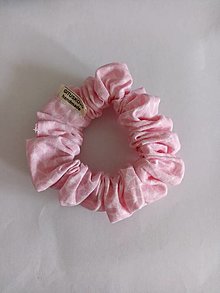 Ozdoby do vlasov - Ružová bavlnená gumička do vlasov MINI - 15912817_