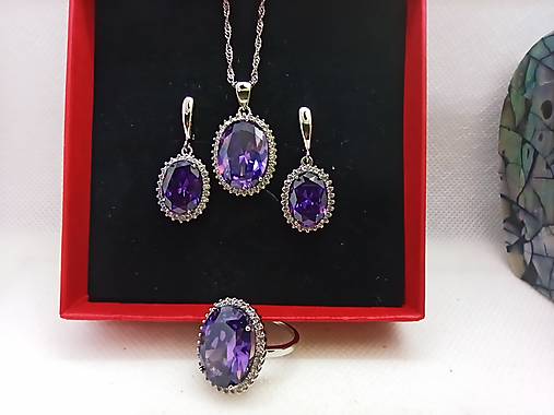 Sady šperkov - Sada šperkov - Crystal/Silver Ag 925 - 15913535_