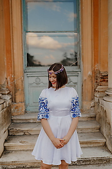 Šaty - Biele saténové šaty Očovianka - 15913143_