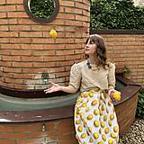 Náhrdelníky - Citronový náhrdelník s květinami - 15915144_