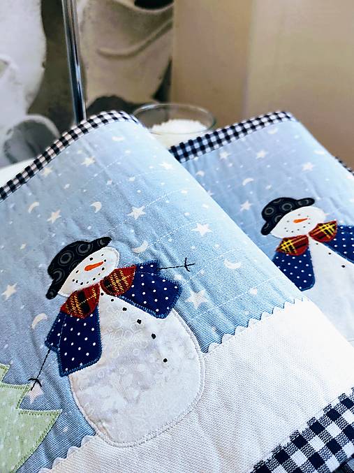 Úžitkový textil - Sada prestierania " Snehuliak" - 15913737_