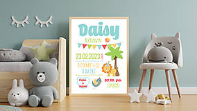 Tabuľky - Plagátik do detskej izby personalizovaný, plagát pre bábätko 16 - 15912678_