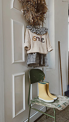 Detské oblečenie - Vyšívaný bavlneny personalizovaný sveter - 15913073_